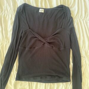 Aritzia Sunday Best Lula Long Sleeve Black Shirt in perfect condition!
